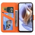 thumbnail image 4 of Funda con estampado de oso para Motorola G31 con tarjetero, cordón, piel sintética, función billetera y protección contra caídas en las esquinas., 4 of 5