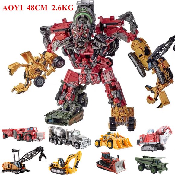 AOYI NEW 8 IN 1 Devastator Transformation Toys Anime Action Figure Model Jin Bao KO GT Truck Crane Robot Car Kids Boy Gift