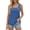 Bright Blue, variant on Women's Summer Tank Tops Pleated Square Neck Loose Fit Casual Flowy Tunic Sleeveless Shirts