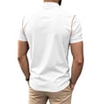 thumbnail image 4 of Yungyresw Mens Polo Shirt Short Sleeve Henley Collar Shirt Contrast Color Trim Pocket Polos for Summer Tops, 4 of 4