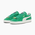 thumbnail image 1 of PU & MA Unisex Suede Fat Lace Sneakers 393167 02 Archive Green-Warm White, 1 of 6