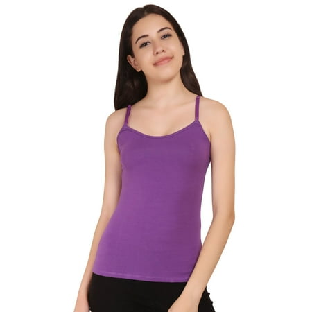 

Women s Tanks Tops Adjustable Spaghetti Strap Cotton Camisole Casual Purple Dress