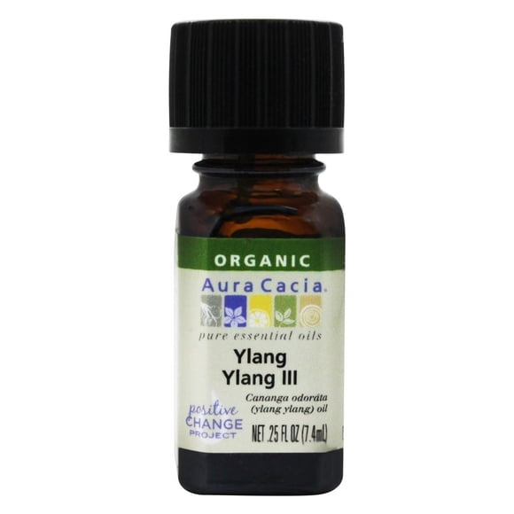 Aura Cacia - Huile Essentielle d'Ylang-ylang Biologique III - 0,25 fl oz