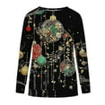 thumbnail image 4 of Ailaofu Christmas Sweatshirt Women Funny Ugly Christmas Pullover Shirt Xmas Holiday Santa Prints Long Sleeve Tops, 4 of 5