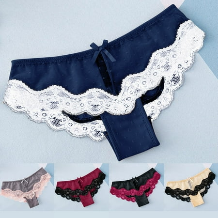 

Rong Yun Fashion Delicate Women Translucent Underwear Sheer Lace Tank Lace Sexy Underpant(Buy 2 Get 1 Free)