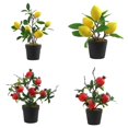 thumbnail image 1 of 4 piezas de bonsái de fruta para fiesta en casa, adornos de , fruta artificial en Macarena bonsái de fruta falsa, 1 of 7