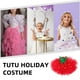 thumbnail image 3 of KAKOWELY Vestido de tutú de princesa para niñas pequeñas, para fiestas navideñas, disfraz de tutú de malla, atuendo de actuación, falda corta roja, falda tutú decorativa, 3 of 5