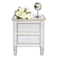 thumbnail image 2 of IVV Mirrored Nightstand with 2 Storage Drawers, Glass Bedside Table for Bedroom, Silver & Gold, 2 of 10
