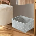 thumbnail image 5 of SLYNSHome Storage Bins for Closet Organizers and Storage Baskets with Rope Handles Decorative Collapsible Baskets for Organizing Clothes Toy Nursery - 14x10x6.3 inch (Gray), 5 of 7