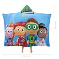 thumbnail image 3 of Super Why Cloak Hooded Blanket Soft Wearable Blanket Hoodie Throw Cape for Couch Kids Adults 60"x80", 3 of 8