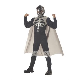 El Muerto Mexican Pro Wrestler Luchadore Child Costume Size Small 6-8