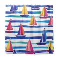 thumbnail image 2 of Yayeee Shower Curtain with Hooks 72"x72" Waterproof Fabric Bathroom Hanging Decor, Blue Hand Drawn Sailboats, 2 of 5