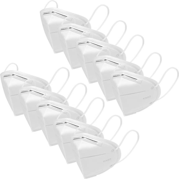 10 Pcs Disposable KN95 Face Mask by Ryeziiio Comfortable KN95 Masks with 95 Percent Filtration 4 Ply Non Woven Layers Adjustable Nose Clip