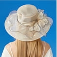 thumbnail image 6 of Yoyauz This glamorous organza tea party hat is minimalist and the perfect addition to a casual royal look. You can also decorate as you like to create a unique hat that represents your personality., 6 of 6