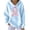 Sky Blue breast cancer awareness shirts for women, variant on Nfurl Breast Cancer Awareness Shirts for Women Pink Ribbon Printed Long Sleeve Graphic Hoodies with Pockets Gifts for Breast Cancer Survivor White,S