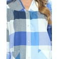 thumbnail image 5 of Casual Nights Women's Floral Snap Front Flannel Duster Long Sleeve Lounger Dress, 5 of 5