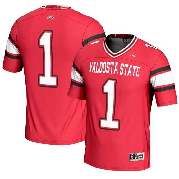 Men's GameDay Greats #1 Red Valdosta State Blazers Endzone Football Jersey