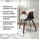 thumbnail image 4 of Fohfurniture FOH Sillas para Comedor Blancas con Madera Curvada Nogal, Tapizadas en PU, Estilo Moderno Mid-Century, Sillas para Sala, Cocina u Oficina (Juego de 2), 4 of 7