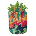 thumbnail image 3 of Grunge Grow Bags 5-Pack, Crazy Funky Graffiti, Heavyduty Fabric Pots with Handles for Plants, 2 Sizes, Multicolor, by Ambesonne, 3 of 3
