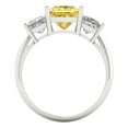 thumbnail image 4 of Three-Stone Engagement Ring for Women - 2.5ct Natural Citrine in 14K White Gold Promise Ring, 4 of 6