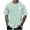 Mint Green, variant on Cmfcve Basic Shirt Short Sleeve Round Neck Sports T-shirt Coconut Printed Breathable Outdoor Tops