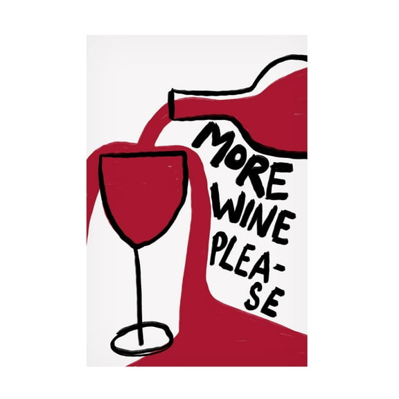 Trademark Fine Art Athene Fritsch More Wine Please Canvas Wall Art