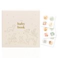 thumbnail image 1 of Baby Memory Book Pregnancy Record First Year Milestone Journal Scrapbook Album Beige, 1 of 7