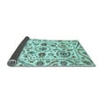 thumbnail image 2 of Ahgly Company Indoor Square Abstract Light Blue Modern Area Rugs, 6' Square, 2 of 4