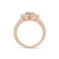 thumbnail image 6 of Round Cut Natural White Diamond Heart Engagement Promise Ring In 14K Rose Gold Plated 925 Sterling Silver (Color: I-J, Clarity: I2-I3, 0.03 Cttw) -4.5, 6 of 9