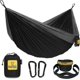 thumbnail image 1 of Hamaca de camping Wise Owl Outfitters: hamaca portátil, accesorios de camping, hamaca individual o doble para exteriores e interiores, con correas para árboles, talla M, gris, 1 of 4