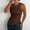Brown, variant on Women's Sleeveless Tops Threadcloth Loose Causal Sleeveless Summer Shirts Navy S