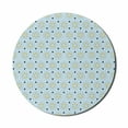 thumbnail image 1 of Geometric Mouse Pad for Computers, Retro Style Illustration of Honeycomb Shaped Symmetrical Polka Dots, Round Non-Slip Thick Rubber Modern Mousepad, 8" Round, Baby Blue and Multicolor, by Ambesonne, 1 of 2