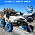 thumbnail image 2 of Ourlova Camion-Auto pour Enfants, 12 V Électrique, Télécommande, Suspension, DEL, Bluetooth, Musique, 3 Vitesses, 2 of 8