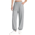thumbnail image 4 of XXWXYD Girls Wide Leg Athletic Pants Lightweight Harem Pants Summer Elastic High Waist Loose Sports Jogger Sweat Pants Summer Lightweight Trousers, 4 of 9