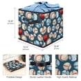 thumbnail image 3 of Baseball Foldable Storage Box with Handle, 10.8"x10.5"x10.6", Large Capacity for Storage Containers, Storage Baskets, and More!, 3 of 6