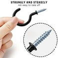 thumbnail image 3 of Saim 60 Pcs 1.5 Inches Black Ceiling Hooks, Vinyl Coated Screw-in Wall Hooks, Plant Hooks, Kitchen Hooks, Cup Hooks Great for Indoor & Outdoor Use, 3 of 8