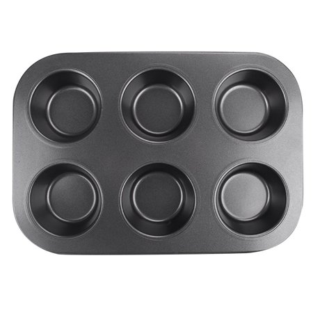 

HLONK 6-Cup Non-Stick Cake Mold Baking Cupcake Tray Pan Kitchen DIY Bakeware Tool