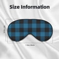 thumbnail image 5 of Cauagu Blue Black Plaid Print Sleep Eye Mask, Blindfold Eye Sleep Shade Cover with Elastic Strap/Headband Eye Cover Eyeshade for Night Sleeping/Travel Nap, 5 of 7