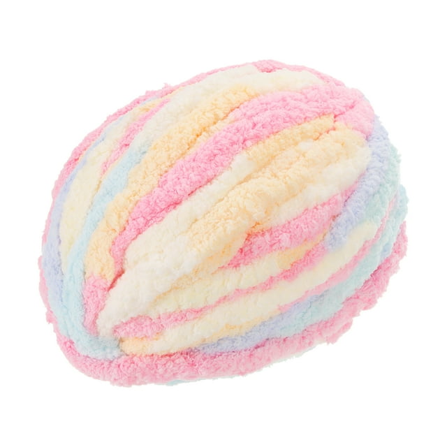 Unique Bargains Polyester Colorful Pink Chunky Chenille Yarn for Crocheting Blankets, 1 Piece