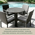 thumbnail image 4 of Textured Solid Platinum Grey Premium Dining Seat Cushion (2-Pack), 4 of 8
