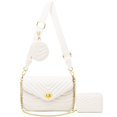 thumbnail image 1 of Bandolera JEEHAN con hombros acolchados en blanco crema para mujer, 1 of 6