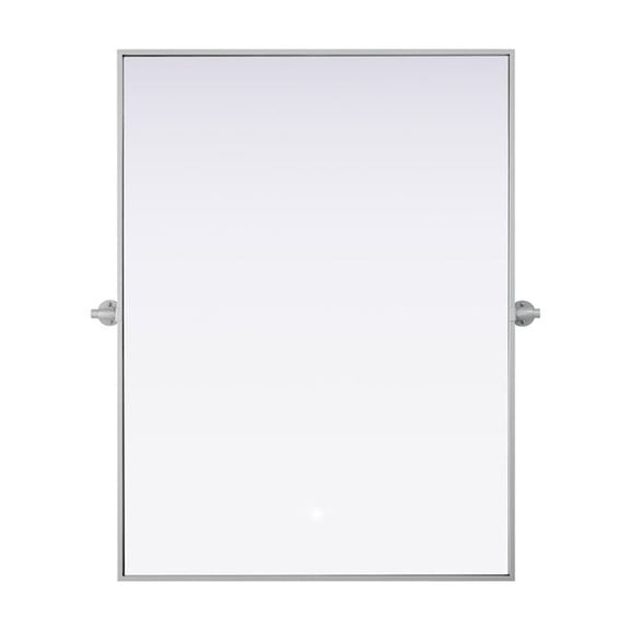 Elegant Kitchen and Bath Amoura 40X30 Pivot Mirror In Silver