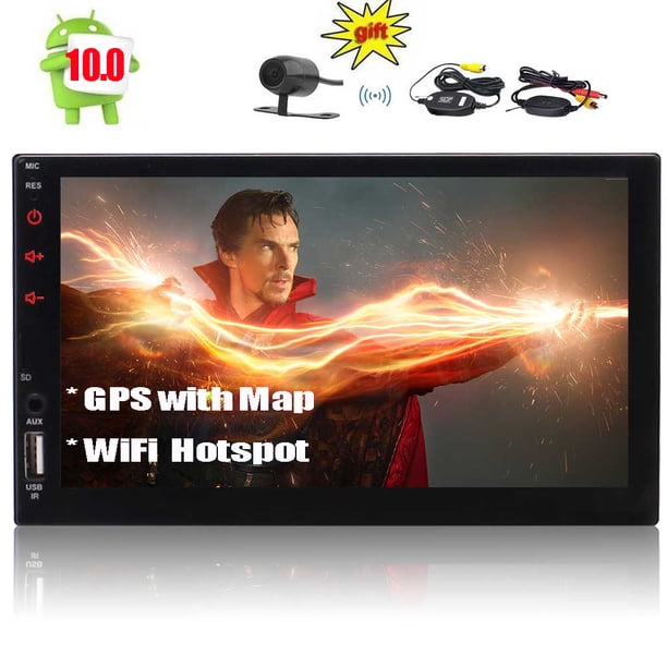 eincar android auto android 10 0 car stereo double din with gps and wifi support fastboot backup camera touch screen mirror link usb sd aux