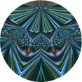 thumbnail image 1 of Ahgly Tapis Rond Lavable en Machine Intérieur Transitionnel Vert Profond, 3 Pieds Rond, 1 of 7