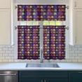 thumbnail image 3 of Kitchen Curtains 36 Inch Short - 3 Panel Set, Boho Elephant Mandala Print, Rod Pocket Window Curtain, 100% Polyester for Farmhouse, Retro Bohemian Kitchen, Easy Wash, 3 of 6