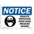 thumbnail image 1 of SignMission OS-NS-A-1218-L-19002 12 x 18 in. OSHA Notice Sign - Wear Eye Protection When Using, 1 of 1