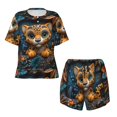 thumbnail image 4 of Picia Playful Leopard Art Pajamas Sets for Women Soft Short-Sleeved Pjs with Lounge Shorts Two Piece Sleepwear-3X-Large, 4 of 9