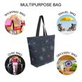 thumbnail image 7 of FORMRS Womens Canvas Tote Bag with Zipper Inner Pocket Shoulder Handbag, Starry Night Pattern, 7 of 7