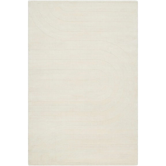 BoutiqueRugs Neci Contemporary Area Rug - Bone, Light Gray, Gray - 2' x 3'