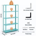 thumbnail image 4 of 5-Shelf Shelving, Storage Shelves Metal Bookshelves for Storage, Adjustable Garage Shelving Heavy Duty Storage Rack Pantry Shelf Kitchen Shelving, 4 of 7